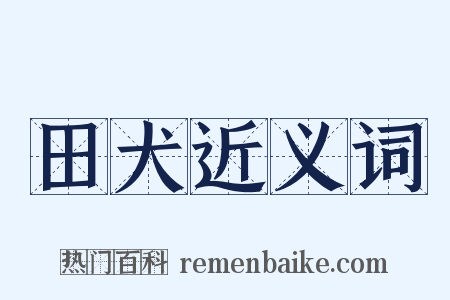 田犬近义词是什么意思的图片